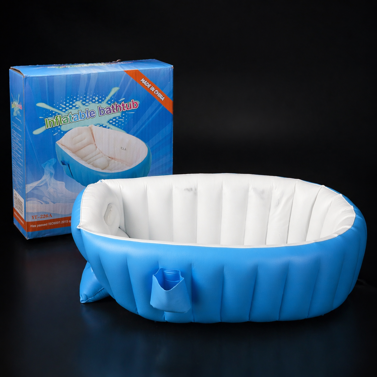 Inflatable Baby Bathtub | Portable Foldable Bath Tub for Newborns & Toddlers – Soft Cushion, Anti-Slip Base - Pwolimarket