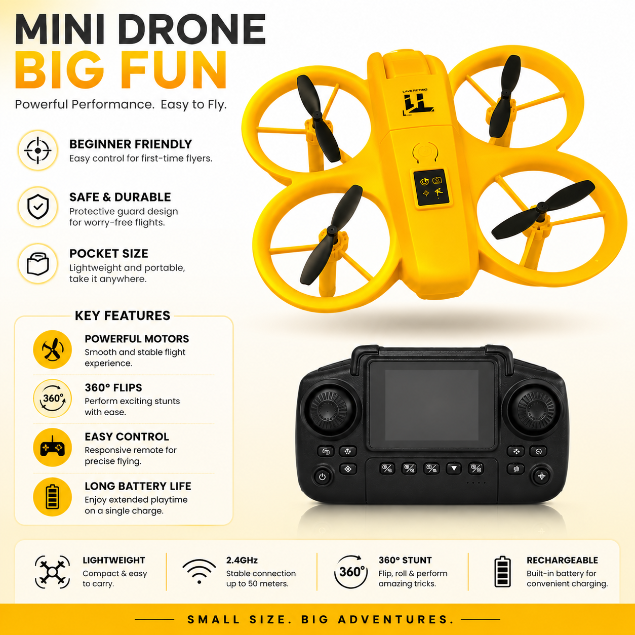 Mini Drone with Display Remote Controller | Pwolimarket