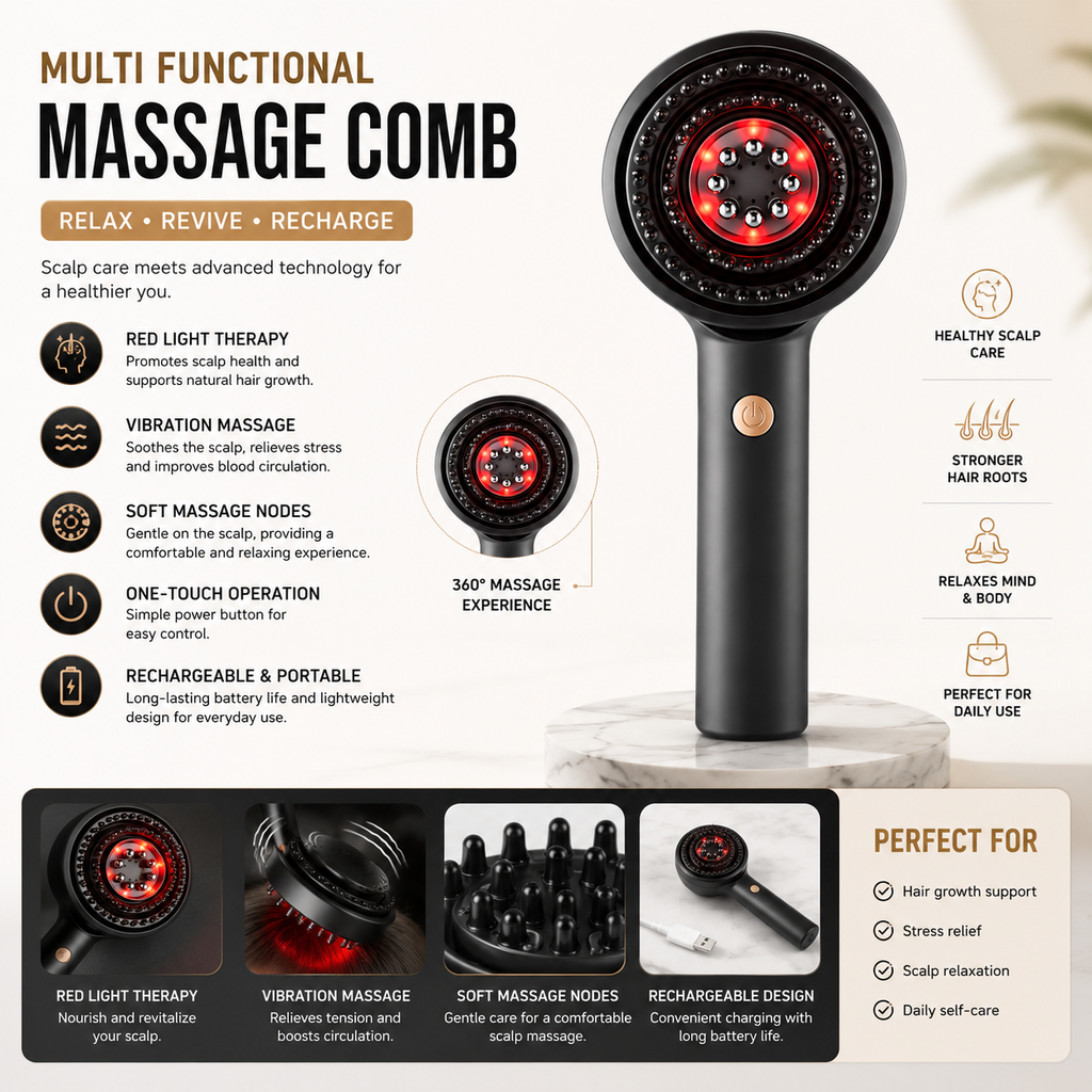 Multi Functional Massage Comb | Pwolimarket
