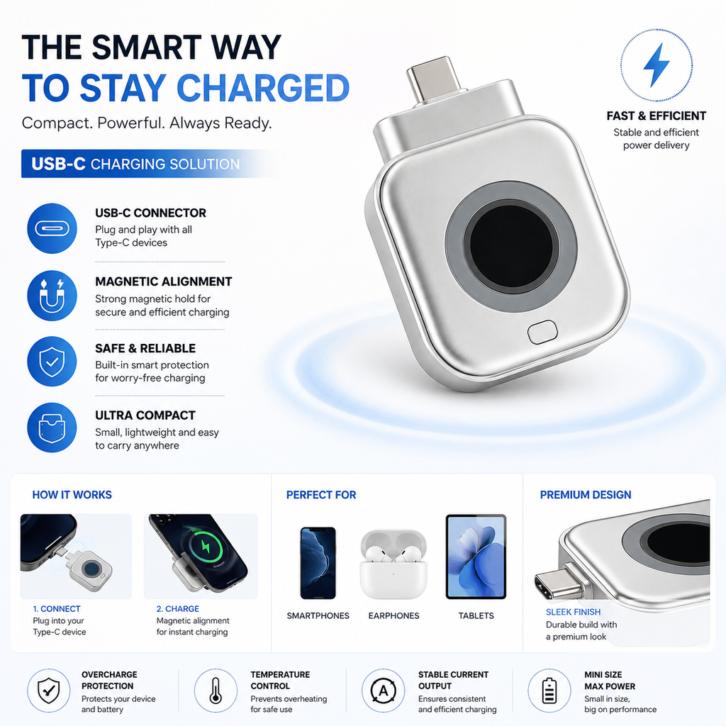 USB-C Magnetic Charging Adapter | Pwolimarket