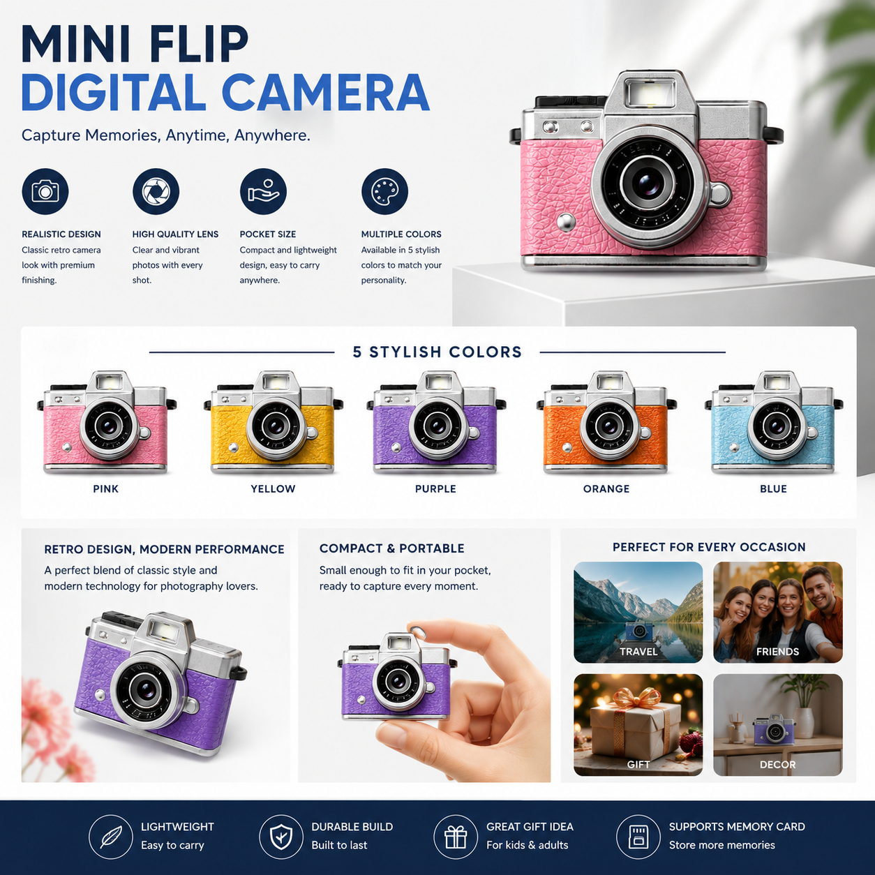 Mini Flip Digital Camera | Pwolimarket