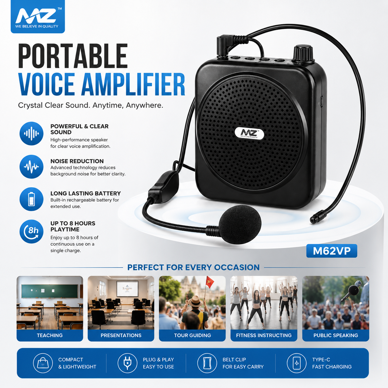 Portable Voice Amplifier M62VP | Pwolimarket