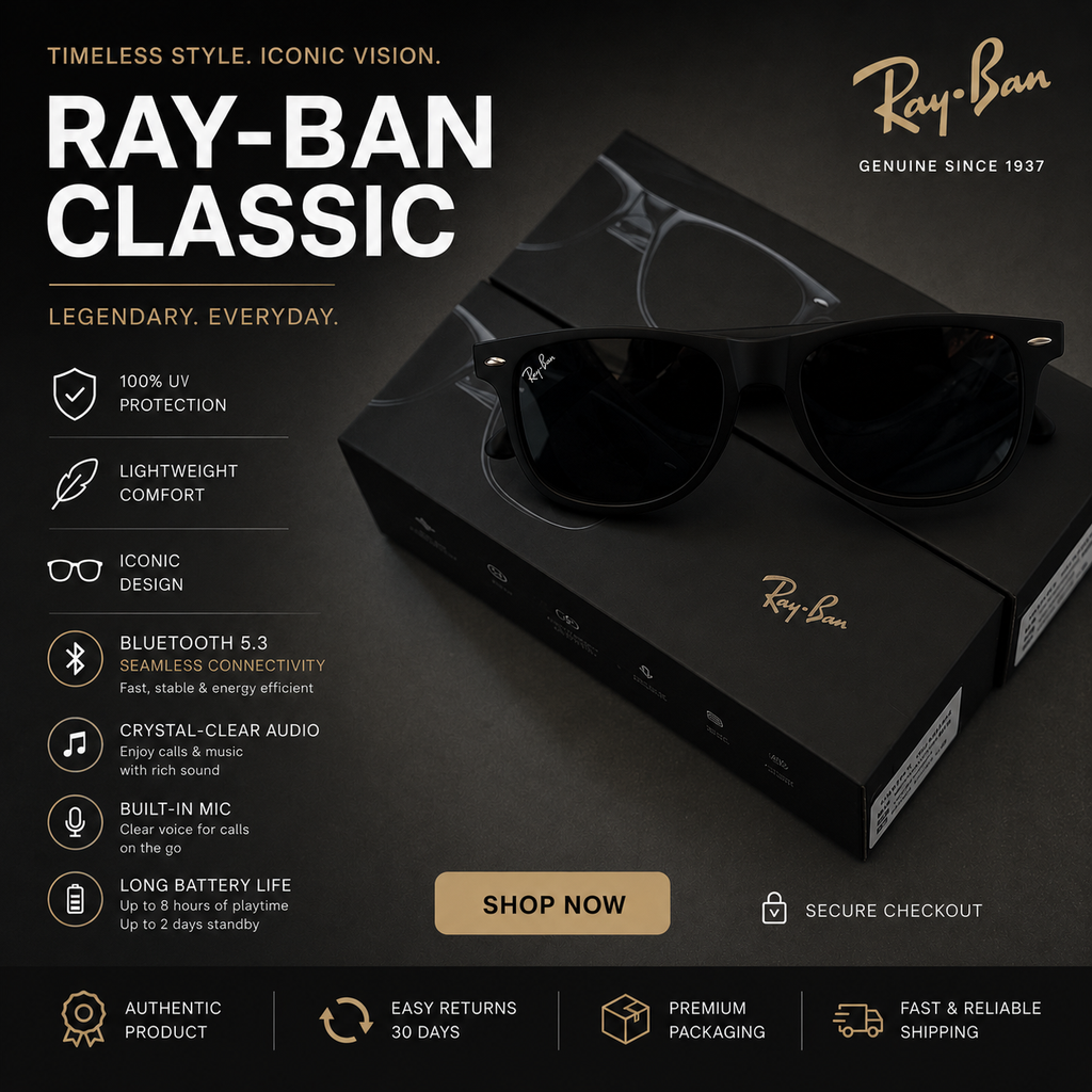 Bluetooth Smart Sunglasses with Calling & Music | Wireless Audio Glasses with UV Protection – Pwolimarket