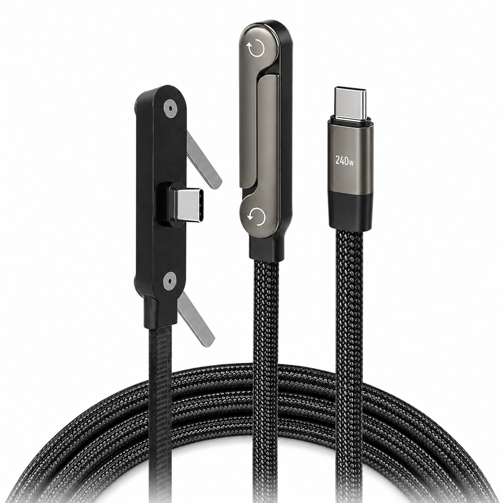 240W Fast Charging C-C Cable with Phone Stand | PwoliMarket