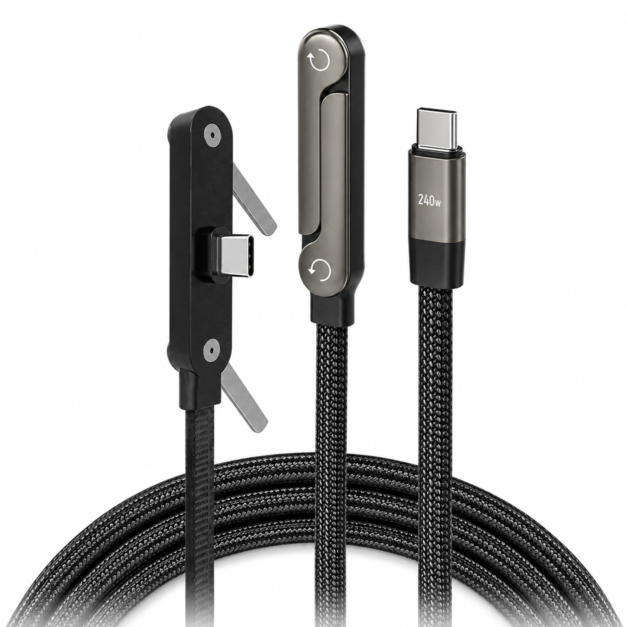 240W Fast Charging USB-C Cable with Phone Stand | PwoliMarket
