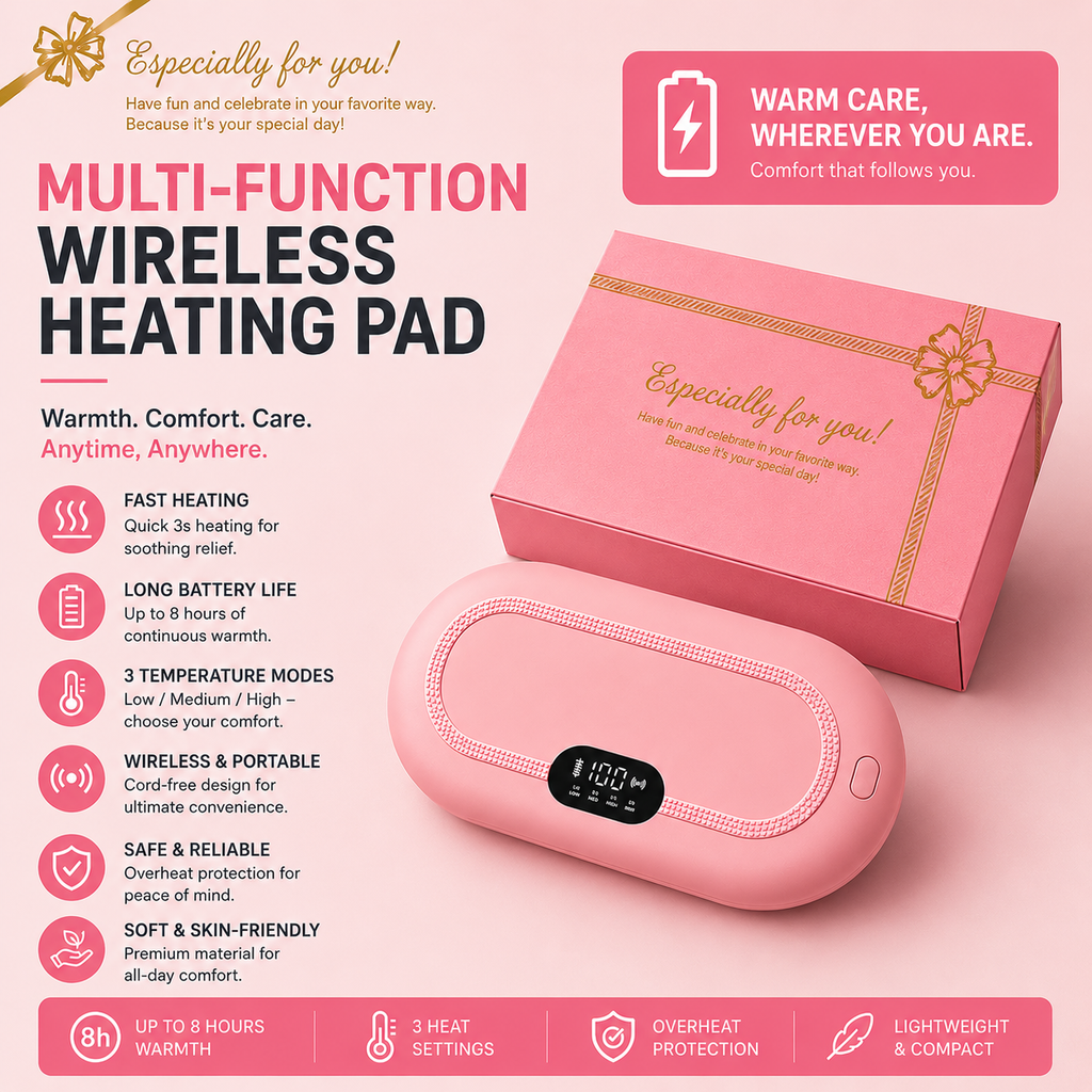 Portable Digital Heating Pad – Pink Edition |Pwolimarket