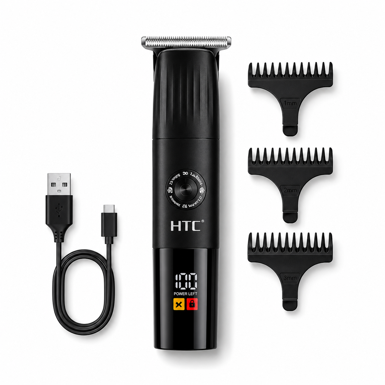 HTC AT-258 Rechargeable Hair Trimmer – Fully Washable, Precision Grooming |Pwolimarket