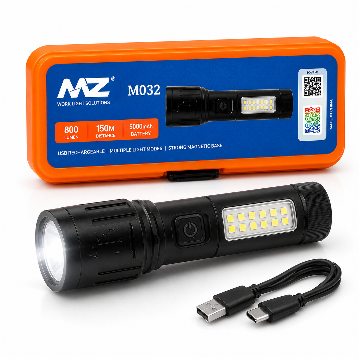 MZ M032 LED Torch Light – Compact & Powerful | Pwolimarket