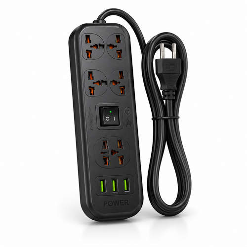 2000W Power Extension Board with USB & Type-C (4 Socket) - 8 in 1 Extension Board |Pwolimarket