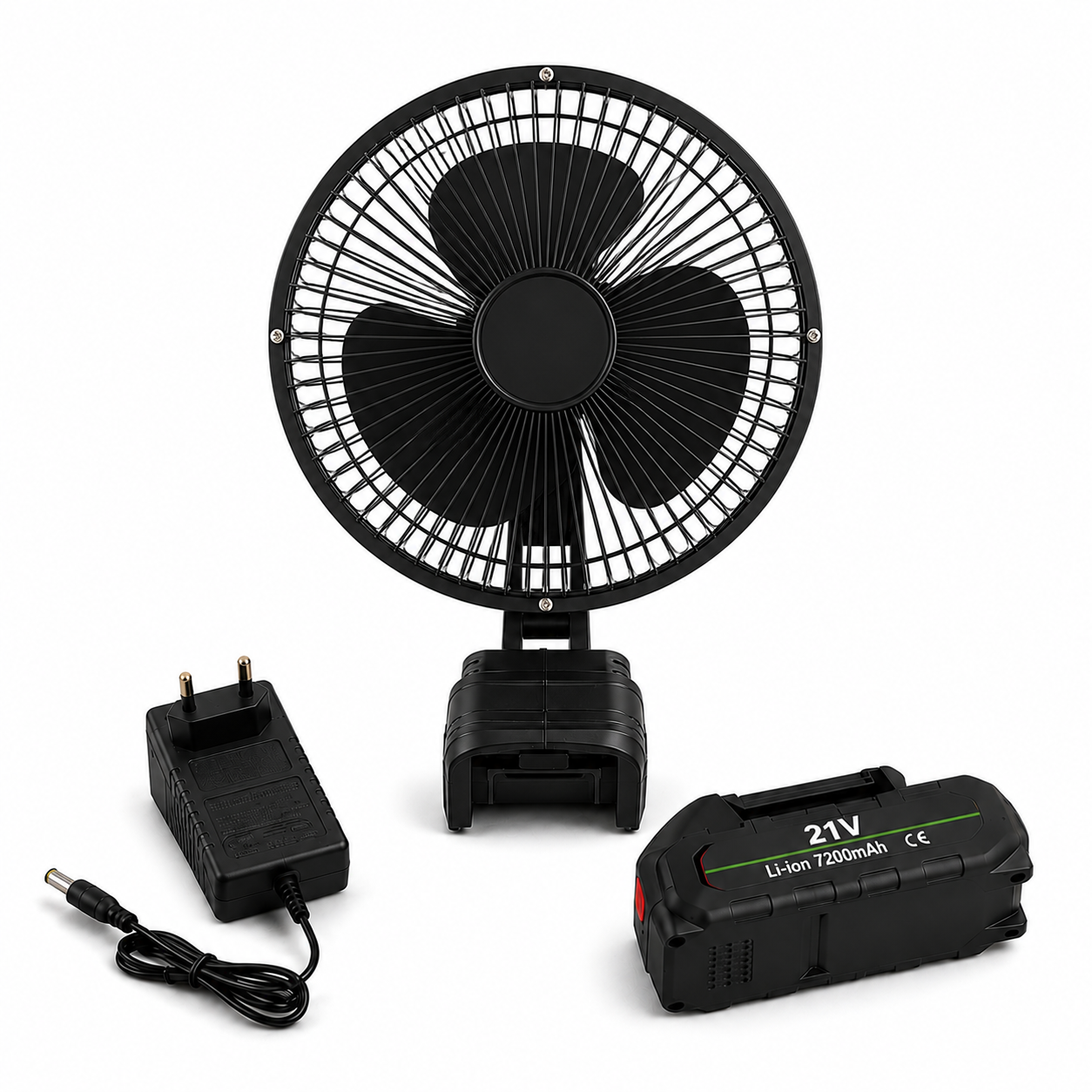 Portable Rechargeable Battery Fan | High-Speed Lithium Fan for Power Cuts & Travel – Pwolimarket