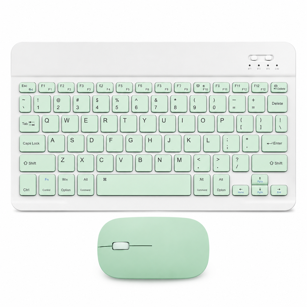 Wireless Bluetooth Keyboard and Mouse Combo – Rechargeable Slim Keyboard for Laptop, Tablet & Mobile |Pwolimarket