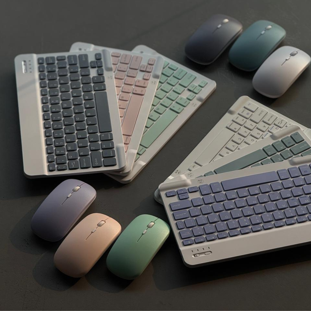 Wireless Bluetooth Keyboard and Mouse Combo – Rechargeable Slim Keyboard for Laptop, Tablet & Mobile |Pwolimarket