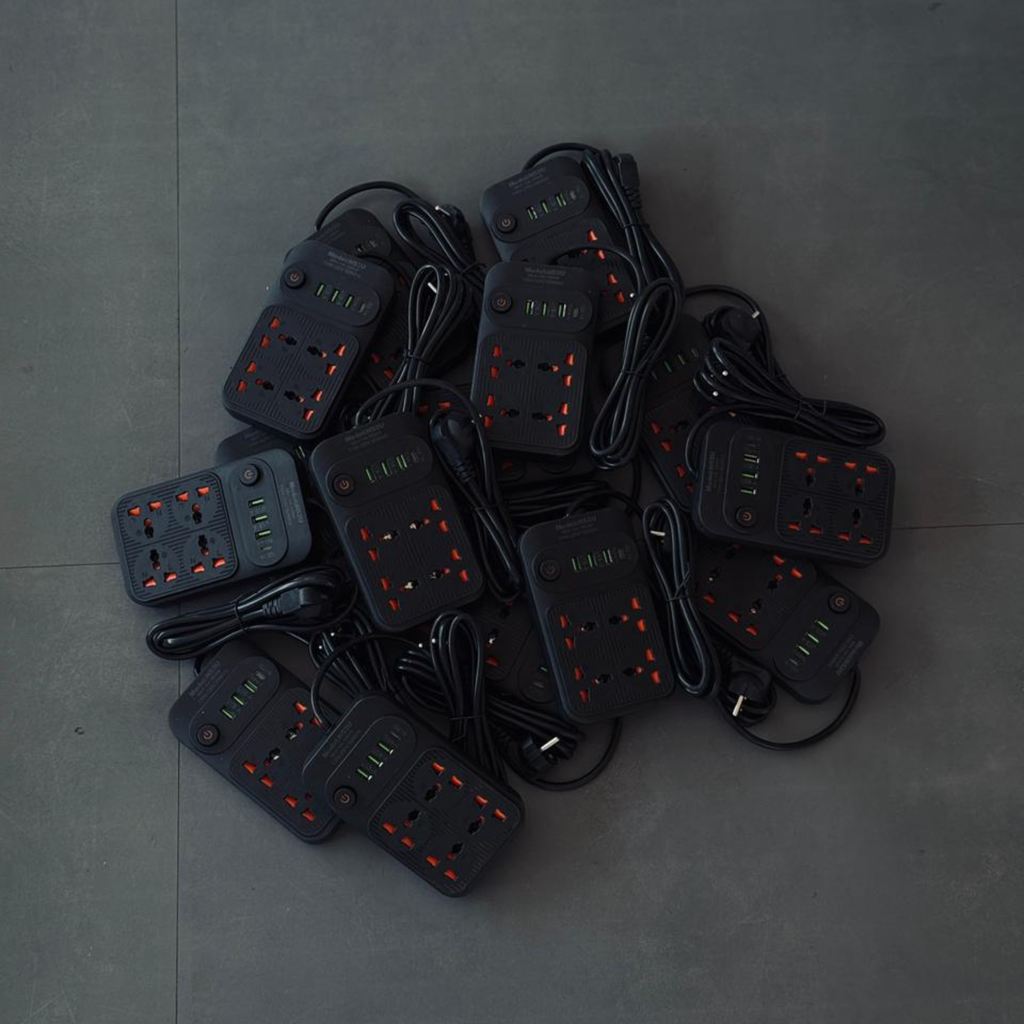 2000W Power Extension Board with USB & Type-C (4 Socket) - 8 in 1 Extension Board