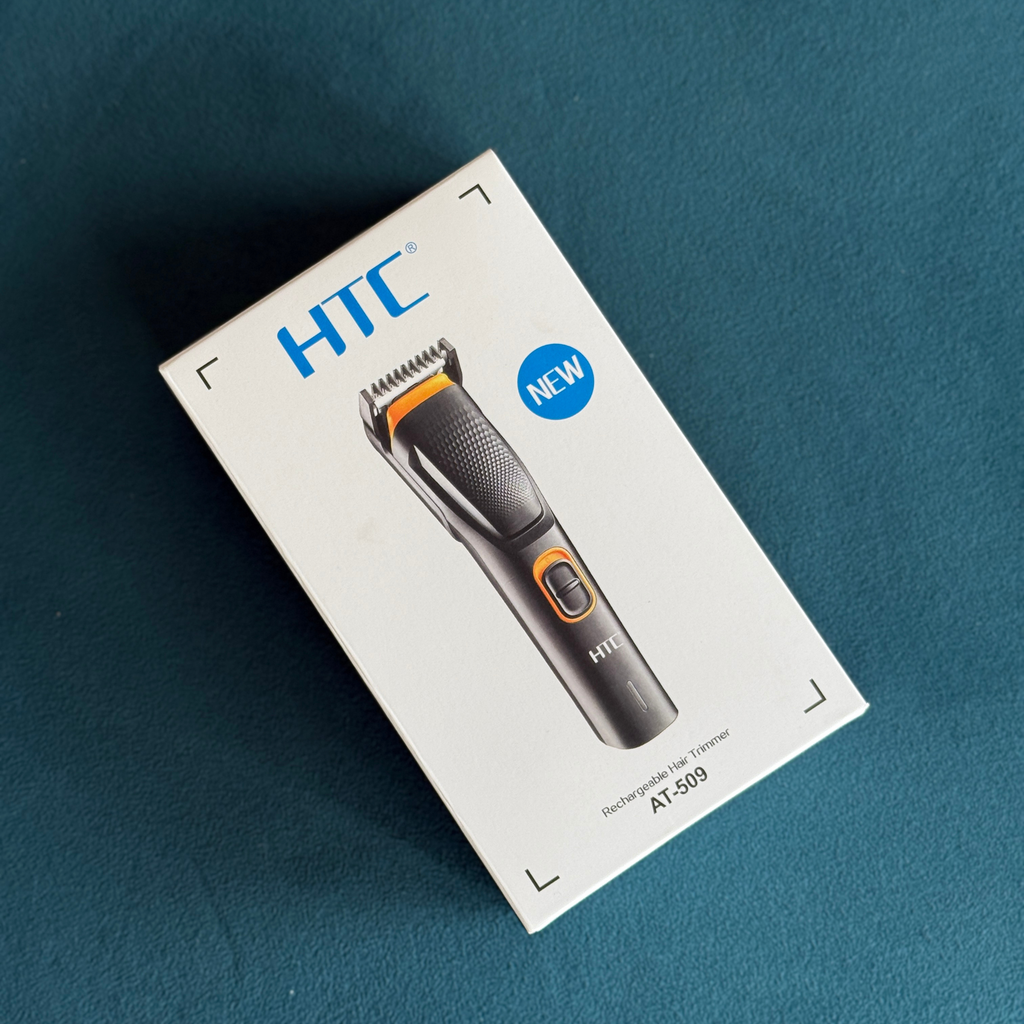 HTC AT-509 Men’s Rechargeable Hair Trimmer | Cordless Beard & Hair Grooming Kit |Pwolimarket