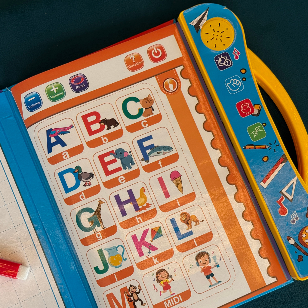 Intelligence Study Book for Kids | Interactive Sound Learning Book with Phonics, Alphabet & Numbers |Pwolimarket