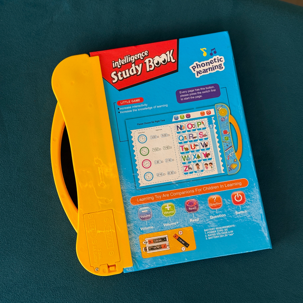 Intelligence Study Book for Kids | Interactive Sound Learning Book with Phonics, Alphabet & Numbers |Pwolimarket