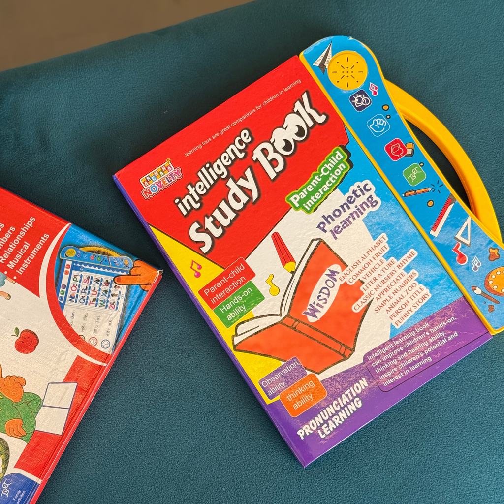 Intelligence Study Book for Kids | Interactive Sound Learning Book with Phonics, Alphabet & Numbers |Pwolimarket