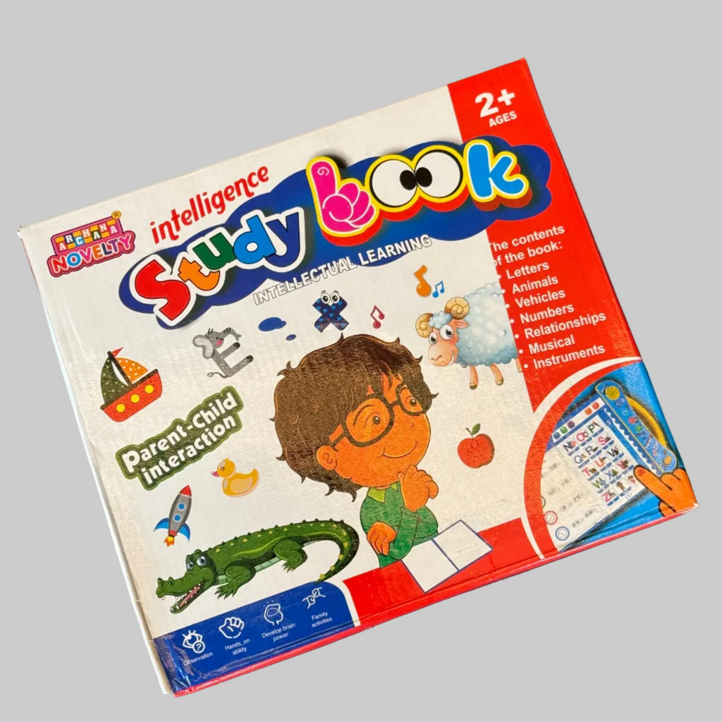 Intelligence Study Book for Kids | Interactive Sound Learning Book with Phonics, Alphabet & Numbers |Pwolimarket