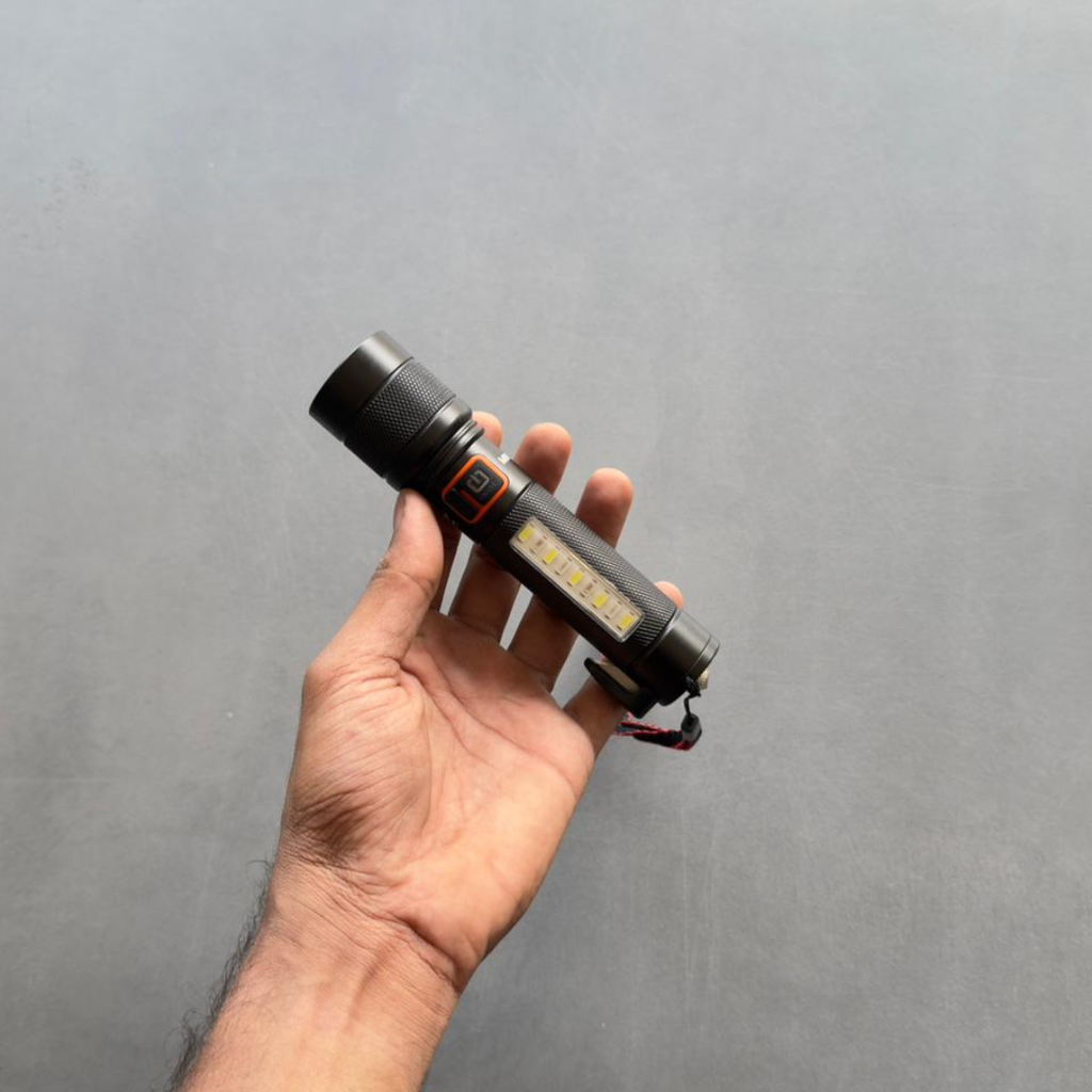 MZ M987 Multi-Functional Car Safety MZ M987 Multi-Functional Car Safety Flashlight 80W Torch + 30W COB Light | Emergency Hammer |Pwolimarket