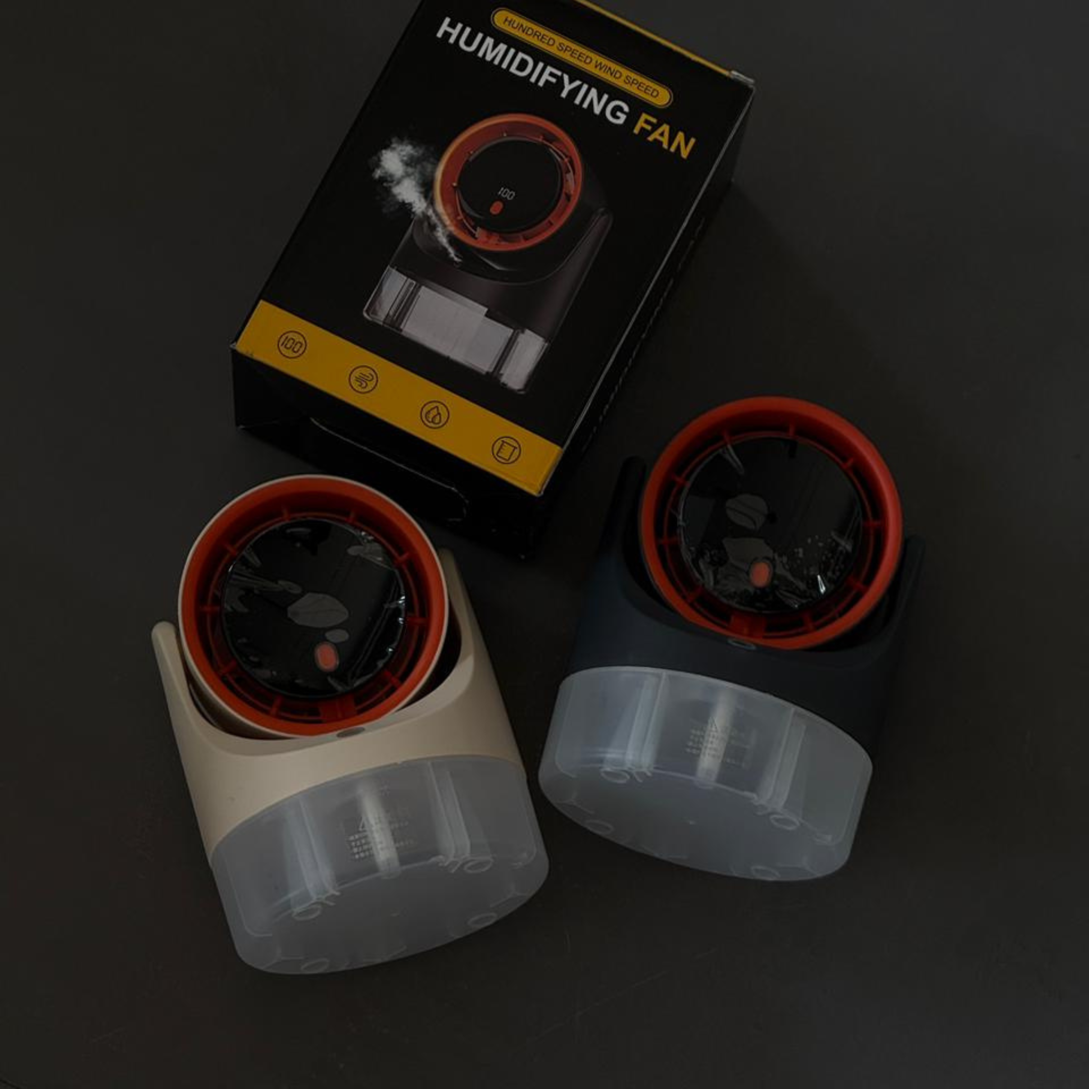 Portable Humidifying Fan with Mist Spray | Mini Air Cooler USB Rechargeable – Pwolimarket