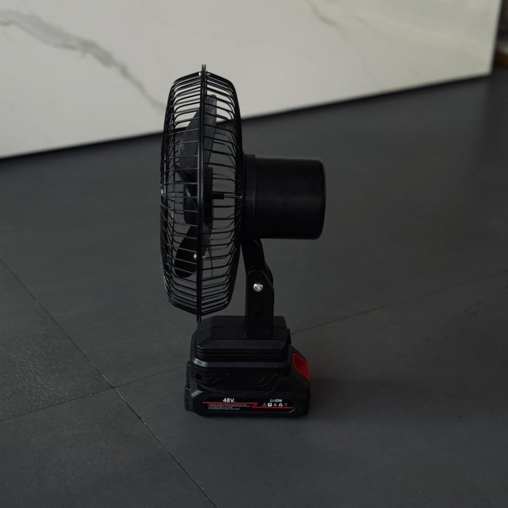 Portable Rechargeable Battery Fan | High-Speed Lithium Fan for Power Cuts & Travel – Pwolimarket