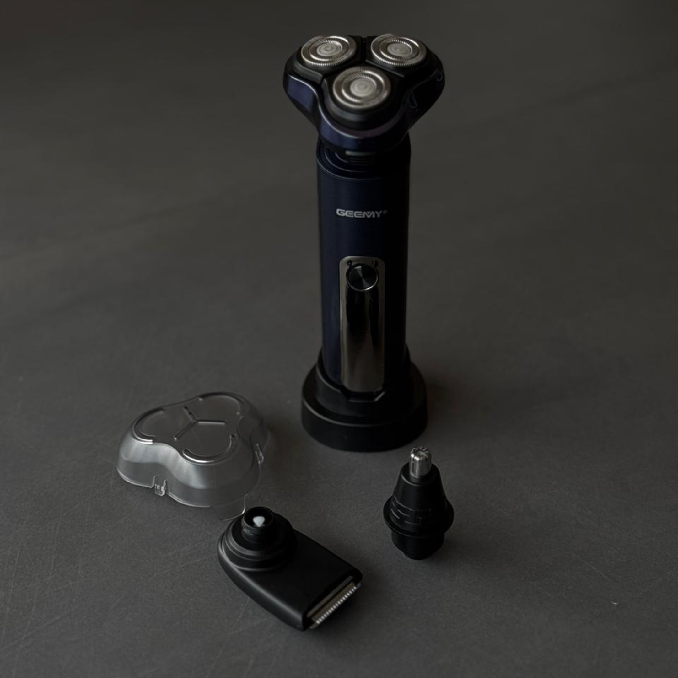 3-in-1 Rechargeable Electric Shaver for Men | Beard Trimmer, Nose Trimmer & Grooming Kit – Pwolimarket