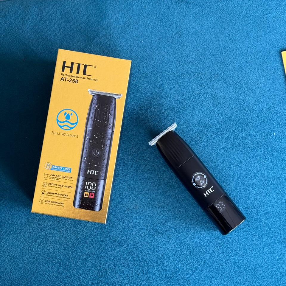 HTC AT-258 Rechargeable Hair Trimmer – Fully Washable, Precision Grooming