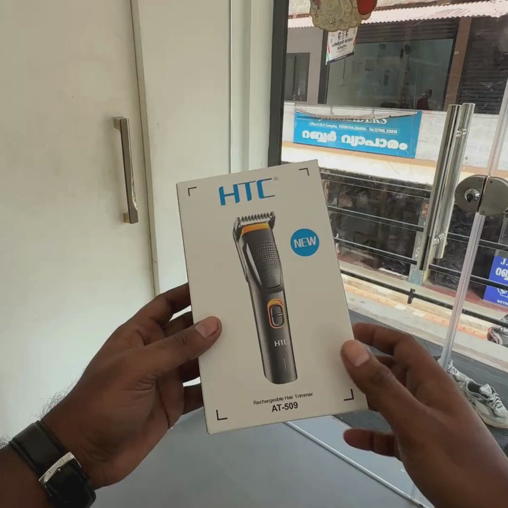 HTC AT-509 Men’s Rechargeable Hair Trimmer | Cordless Beard & Hair Grooming Kit |Pwolimarket