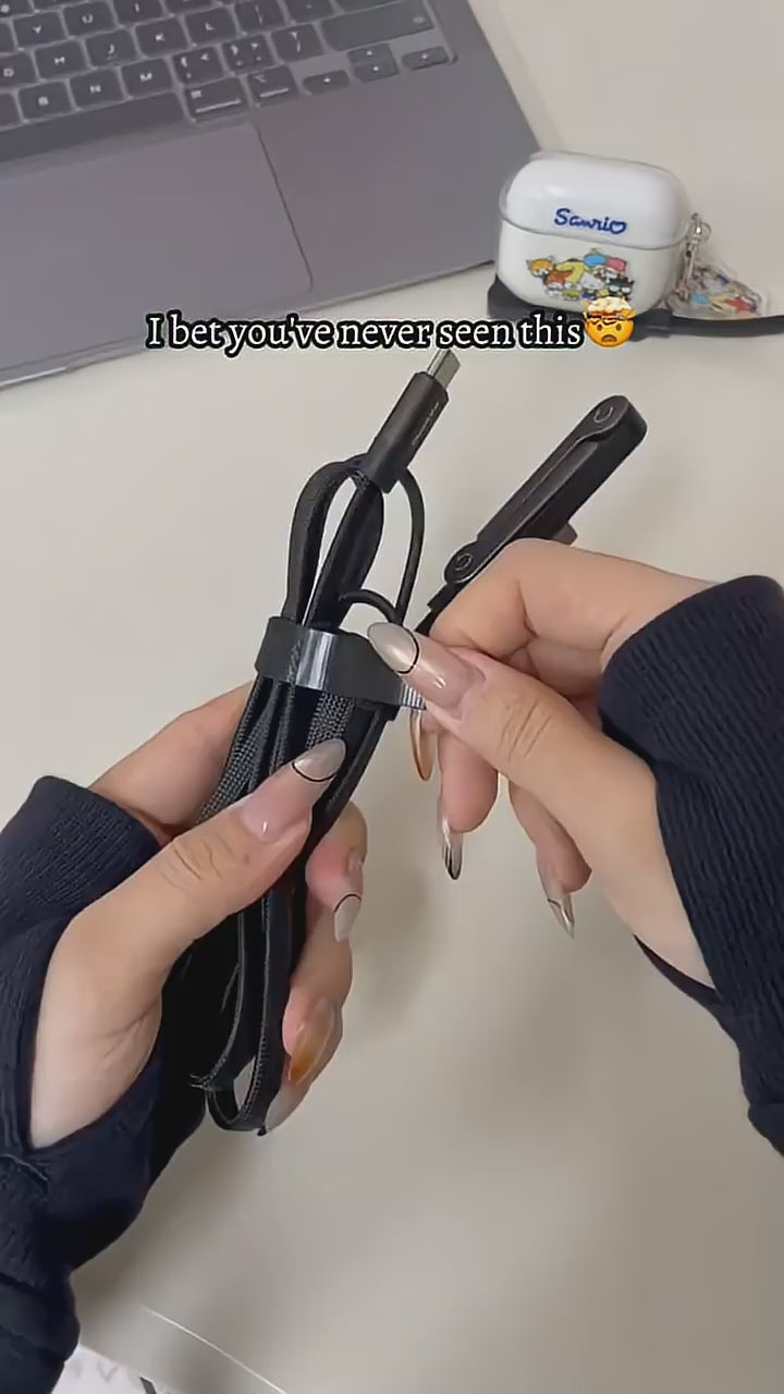240W Fast Charging C-C Cable with Phone Stand | PwoliMarket